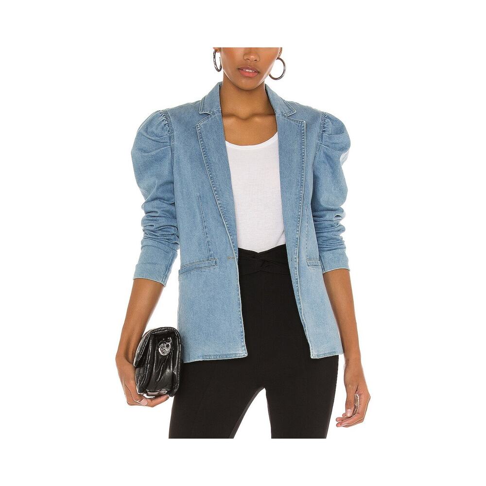 Central Park West 'Balsam' Blue Denim Blazer Size XS